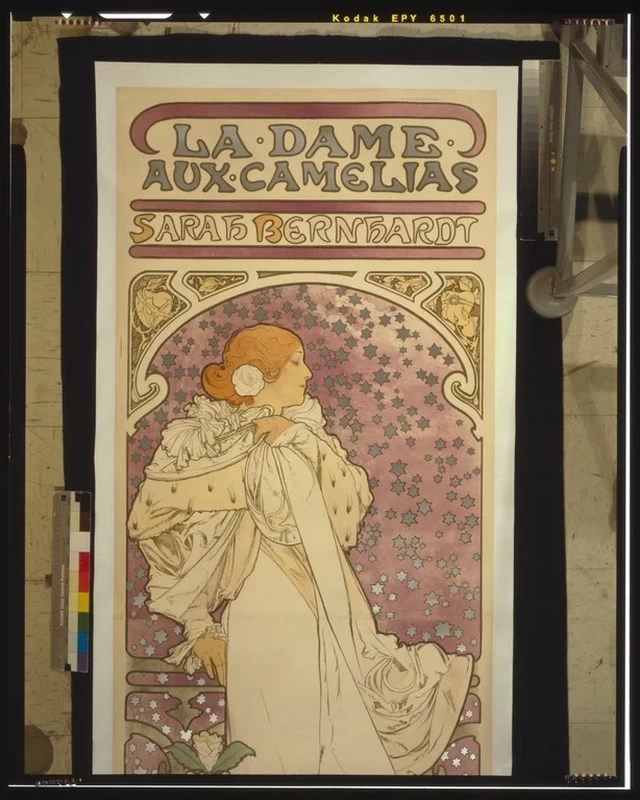 Alfons Mucha - La Dame aux Camélias, Sarah Bernhardt, 1896
